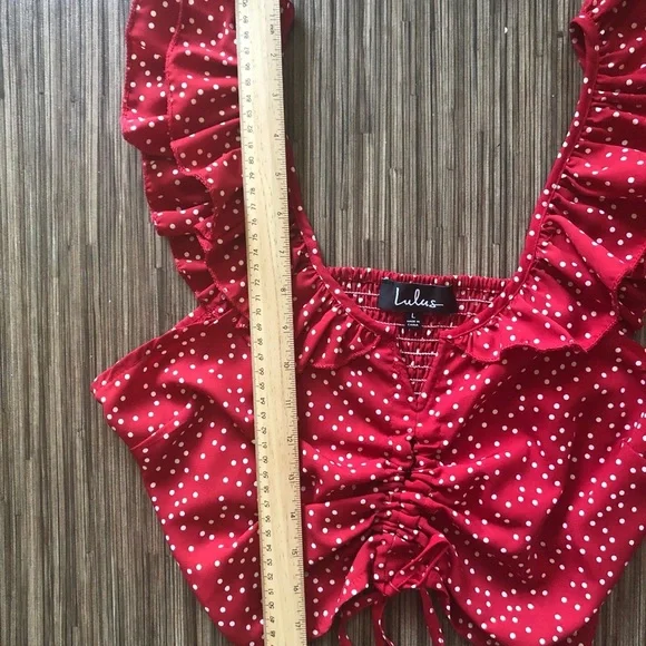Lulus Polka Dot Crop Top - Picture 5 of 8
